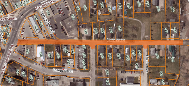 Brock Street Construction Limits