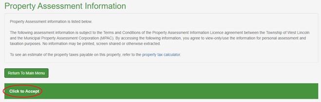 Property Assessment Information Agreement