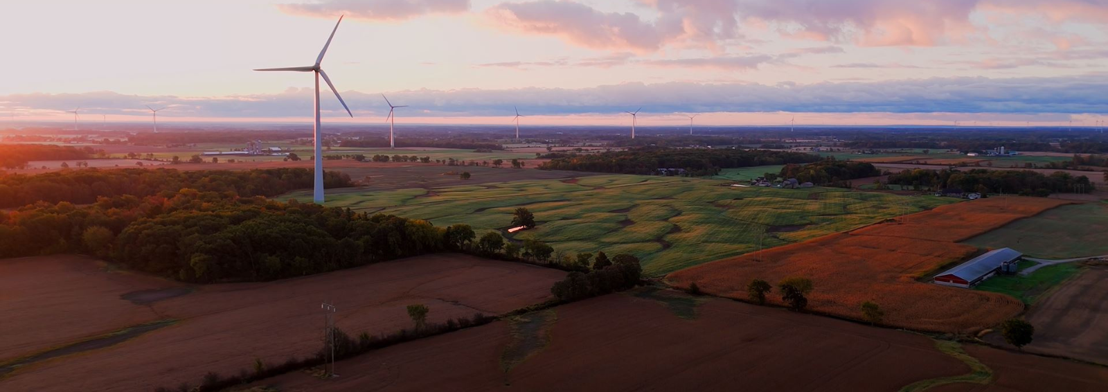 Sunrise over West Lincoln's beautiful agricultural landscape